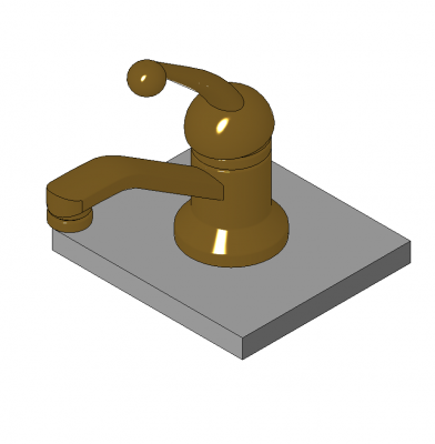 Одноместный бассейна кран семьи Revit