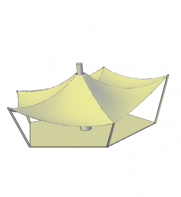 マーキーテント3D CADブロック