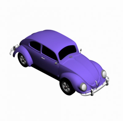 escarabajo de VW modelo 3D Studio Max