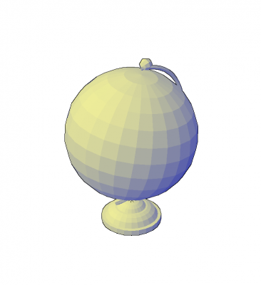 Globe 3D DWG block