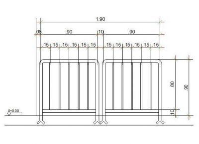 Garde-corps de protection CAD dwg