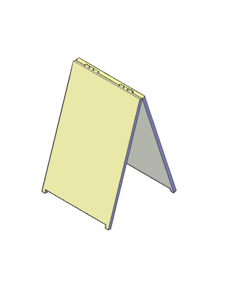 Sandwich board 3D AutoCAD block 