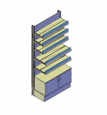 éperon métal étagères modèle 3D AutoCAD