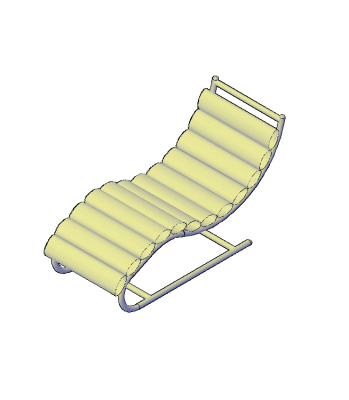 Cantilever chaise longue bloc 3D CAD