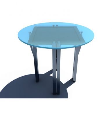 Table ronde en verre bloc 3d max