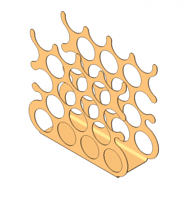 Estante para vino de metal Revit