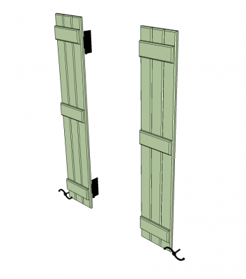 volets et lattes modèle Sketchup