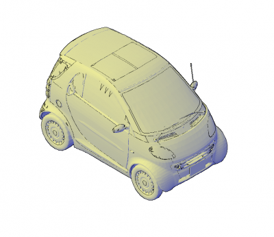 smart fortwo modelo 3D DWG