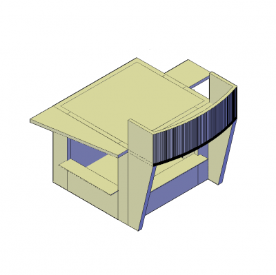 Rapide kiosque alimentaire 3D dwg