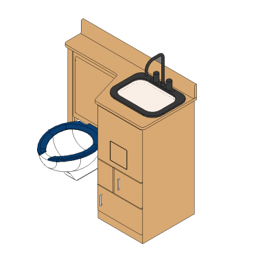 Modelo Revit modelo Basura e WC