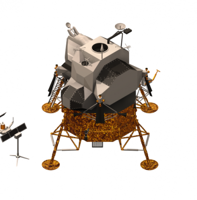 Desembarque da lua 3D bloco máximo