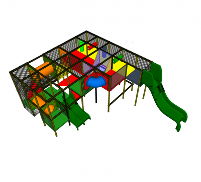 Modèle de Sketchup de terrain de jeu intérieur