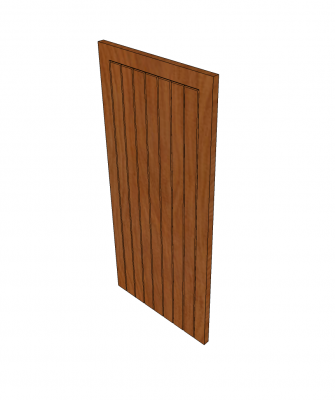Porte rabattue et porteuse Modèle Sketchup