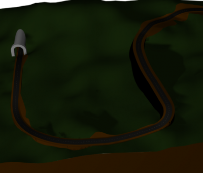 Mountain road 3d scene máxima