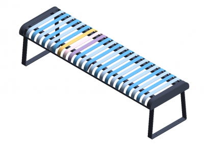 Уличная скамейка Revit model