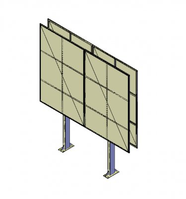 Panneau publicitaire dwg