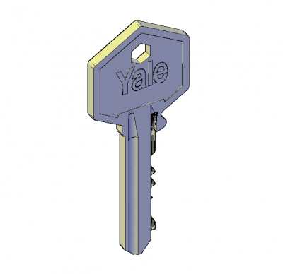 Chave de Yale 3d dwg