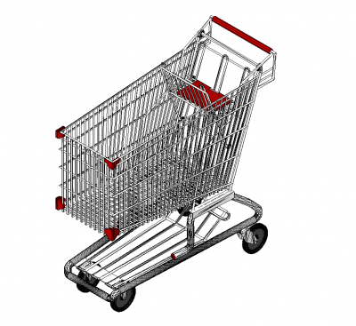 Chariot d'épicerie Revit model
