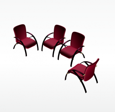 Cadeiras da sala de espera modelo 3ds max