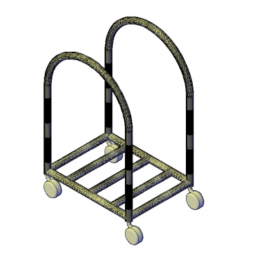 ホテル用トロリー3D DWGブロック