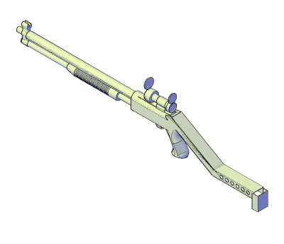 Shotgun 3D DWG model 