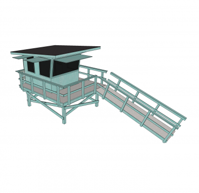 Modèle de Sketchup de la tour de sauveteur