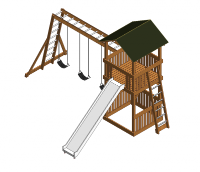 Modelli di parco giochi in legno Revit
