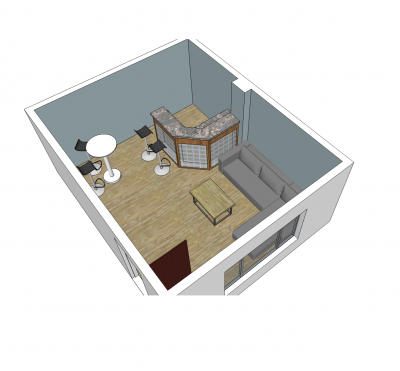 Modèle de bar Lounge design Sketchup