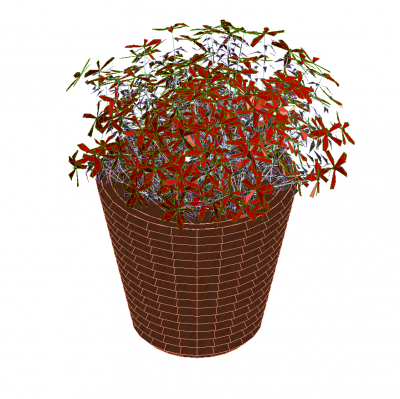 Modèle Revit d'usine en pot d'intérieur