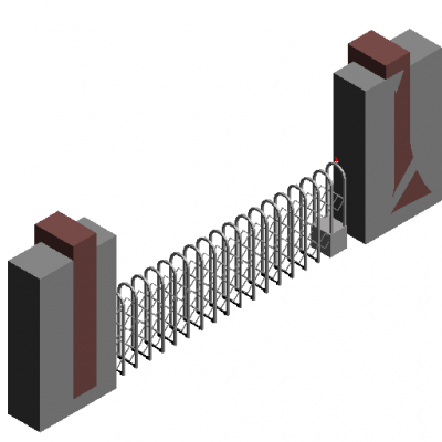 Factory gate revit family