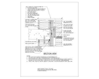 Free AutoCAD 2D Drawing for Brick Veneer Or Steel Or Wood Stud Wall Shelf Angle-3