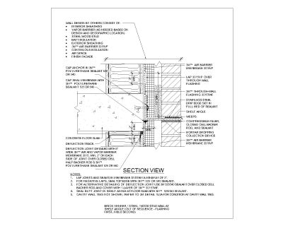 Free AutoCAD 2D Drawing for Brick Veneer Or Steel Or Wood Stud Wall Shelf Angle-4