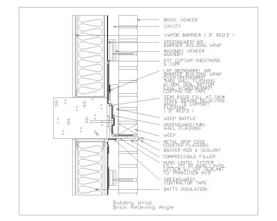 Free AutoCAD 2D Editable Drawings for Building Wrap Brick Relieving Angle