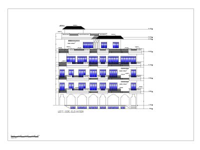 Free AutoCAD 2D editable Drawing for Multi Story 2D Elevation_ 11