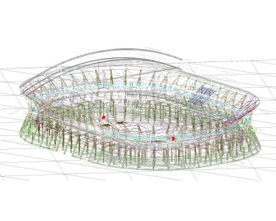 Free AutoCAD editable Drawing of Amsterdam-arena-stadium 3D View