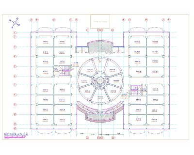 Free AutoCAD 2D Editable Drawings for Apartment Building Floor Layout Plan - 1