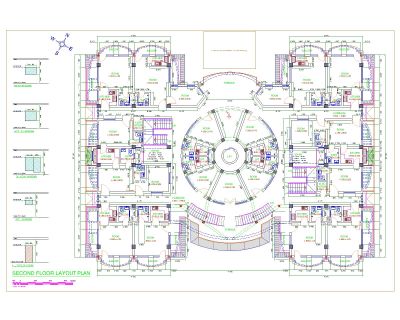Free AutoCAD 2D Editable Drawings for Apartment Building Floor Layout Plan - 2