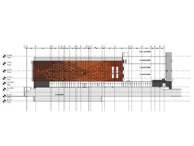 Free AutoCAD Drawing of Apartment with Cladding Elevation - 4