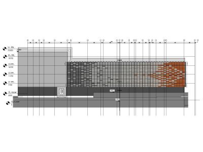 Free AutoCAD Drawing of Apartment with Cladding Elevation - 9
