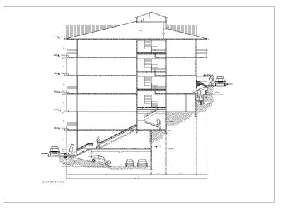 Free AutoCAD 2D editable Drawing of Apartments & Commercial Flats Sectional Detail_9