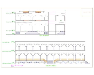 Free AutoCAD 2D Editable Drawings for Arch Design for Verandah & Corridor - 3