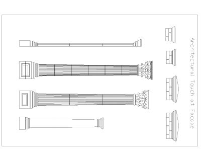 Free AutoCAD 2D Editable Drawings for Architectural Decoration Arts for Facades - 22