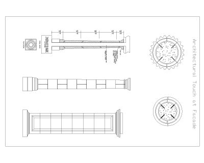 Free AutoCAD 2D Editable Drawings for Architectural Decoration Arts for Facades - 25