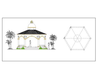 Free AutoCAD 2D Editable Drawings for Canopies Design for Parks & Open Area_ (1)