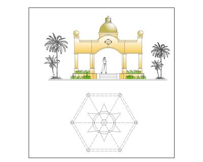 Free AutoCAD 2D Editable Drawings for Canopies Design for Parks & Open Area_ 8