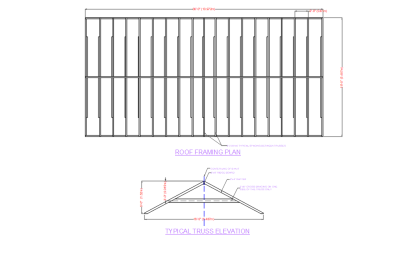 B-HUT complete wood frame Design with Footing Details_Roof Framing Plan .dwg