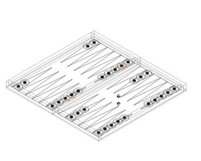 Free AutoCAD 3D Editable Drawings for Backgammon_3D Model