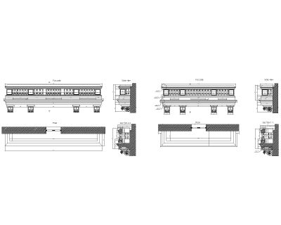 Balcony Design Architectural Details-1 Drawing. CAD block in DWG format free download.