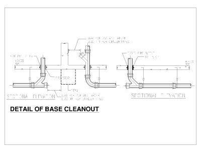 Free AutoCAD 2D Editable Drawings for Base Cleanout Details