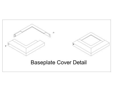 Free AutoCAD 2D Editable Drawings for Baseplate Cover Details